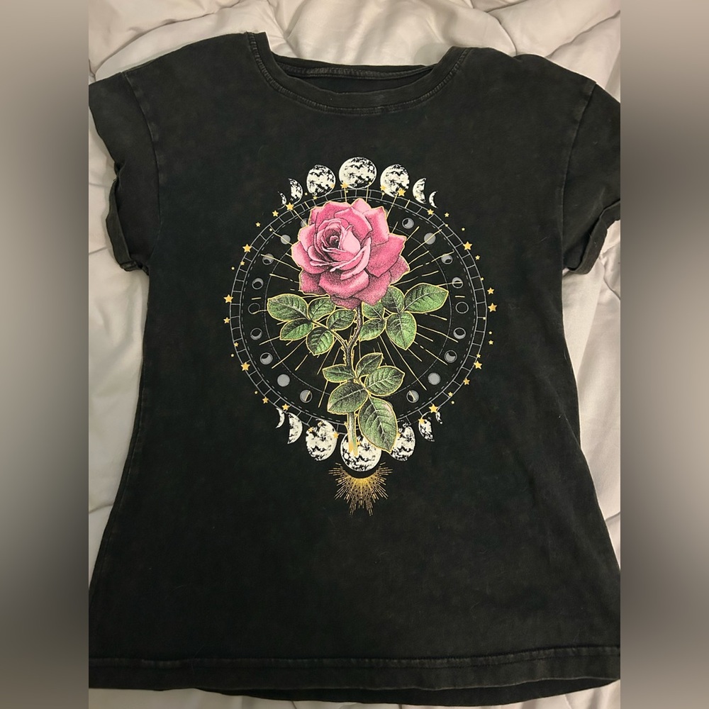 Rebellious One Black Polo T-Shirt with Pink Graphic